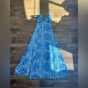 Boho Maxi Dress, Size S (Adjustable Straps)